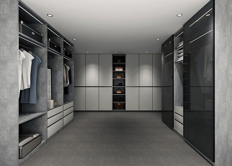 modern walk in closet