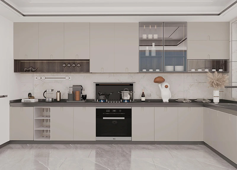 lacuqer frameless kitchen cabinet