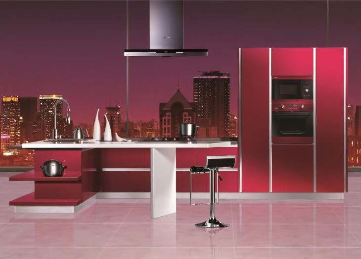 Lacquer Coating Kitchen Cabinet